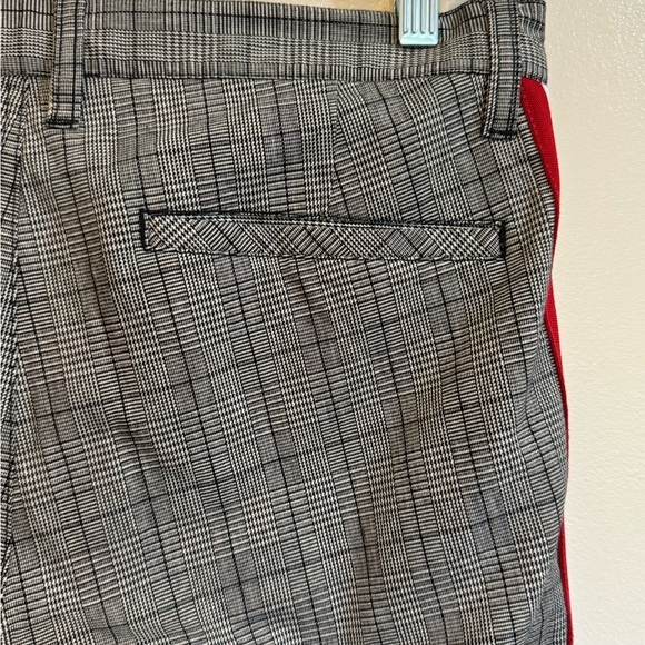 Ninth Hall Highland Zumiez Gray/Black Plaid Chino Pants w/Red Stripe - Men's 32W - Picture 6 of 13